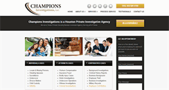 Desktop Screenshot of championsinvestigations.net