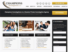 Tablet Screenshot of championsinvestigations.net